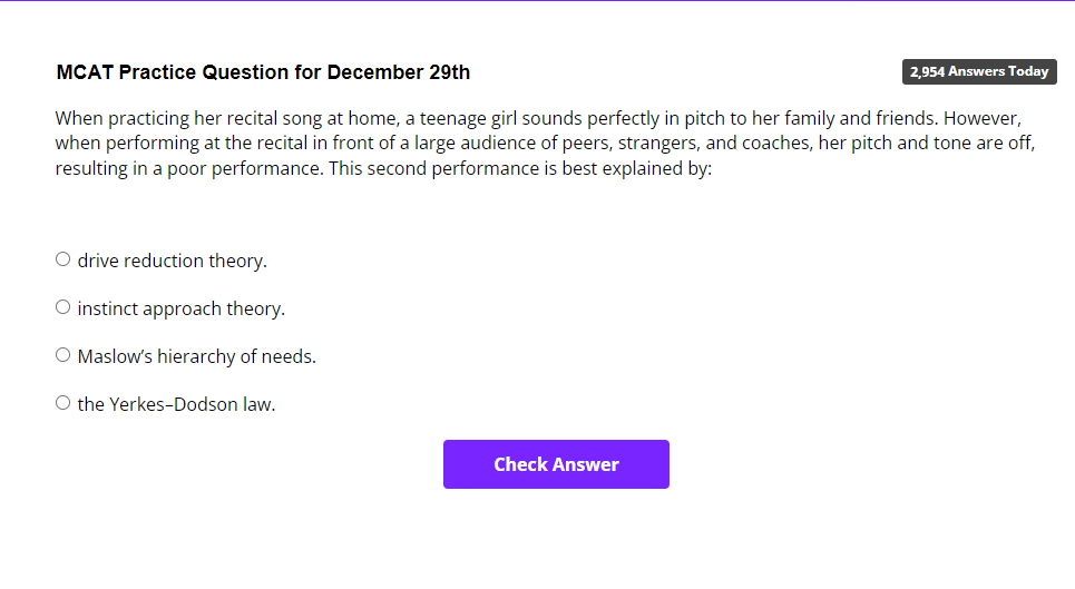 Kaplan Sample Question