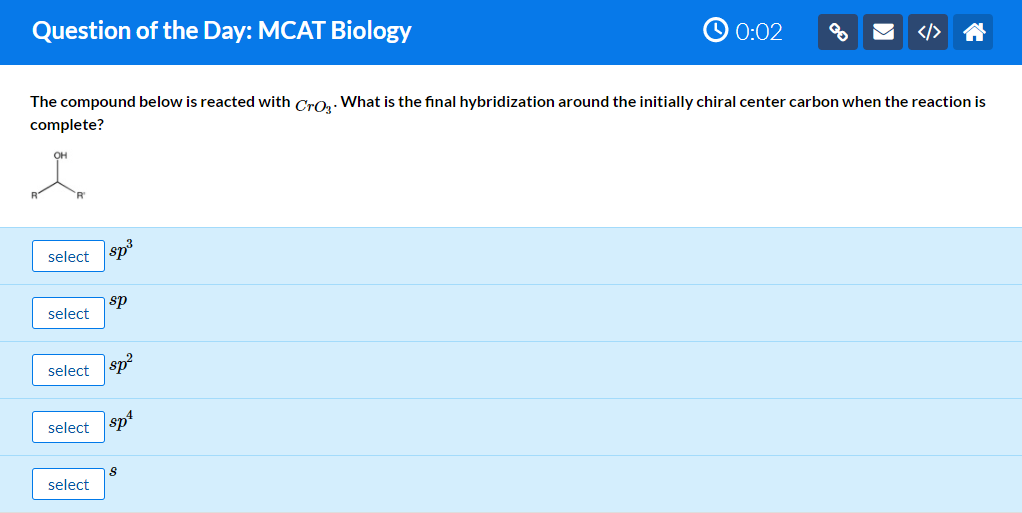 VarsityTutors Sample Question